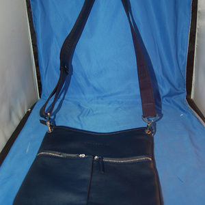 Longchamp Navy Blue Leather Crossbody Bag 0858000